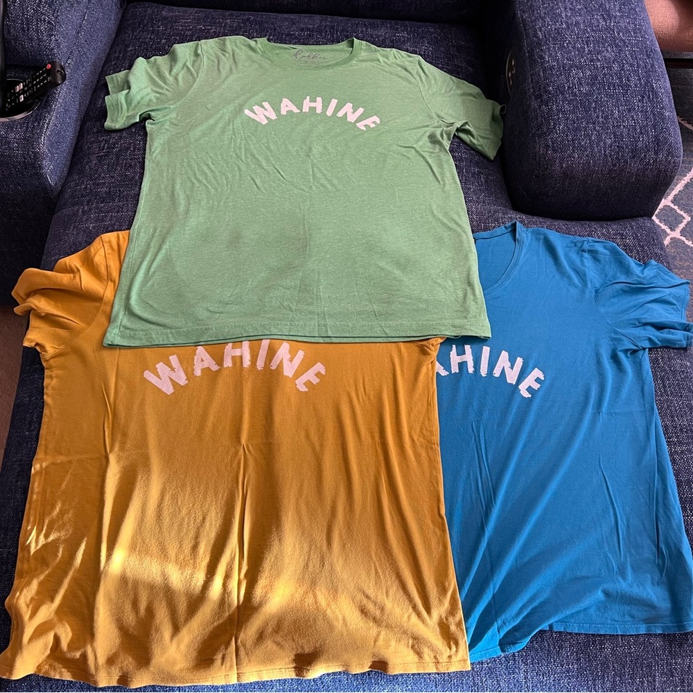 Dolkii Wahine XL T-shirt bundle Green Mustard Teal surf boho mama